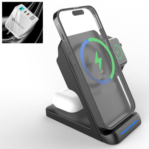 3 in 1 Charging Station Compatible with QI Devices