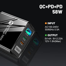 Universal 58W Fast USB Charger & Wall Adapter Type-C PD + Quick Charge