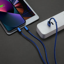2-IN-1 Nylon Braided 6' Charging Cable - Compatible with iPhone, iPad, iPod
