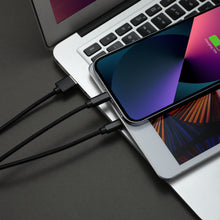 2-IN-1 Nylon Braided 6' Charging Cable - Compatible with iPhone, iPad, iPod