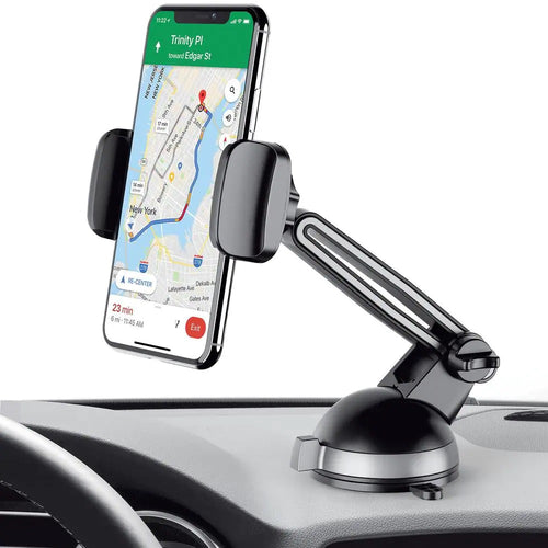[Upgraded Design] Universal 360° 3-in-1 Fully Adjustable Design Car Mount for Smartphones - Extendable Arm