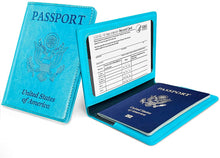 (2-Pack) Passport Holder with CDC Vaccination Card Protector