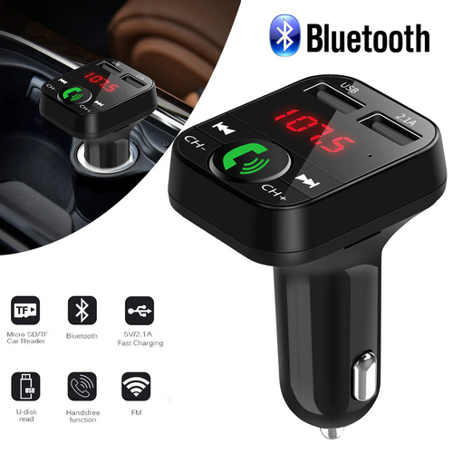 Bluetooth FM Transmitter Car Charger Kit -All-In-One