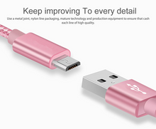 Micro USB Cable Android Charger Nylon Braided 10 ft Sync and Fast Charging Cable for Samsung, Android Smartphones
